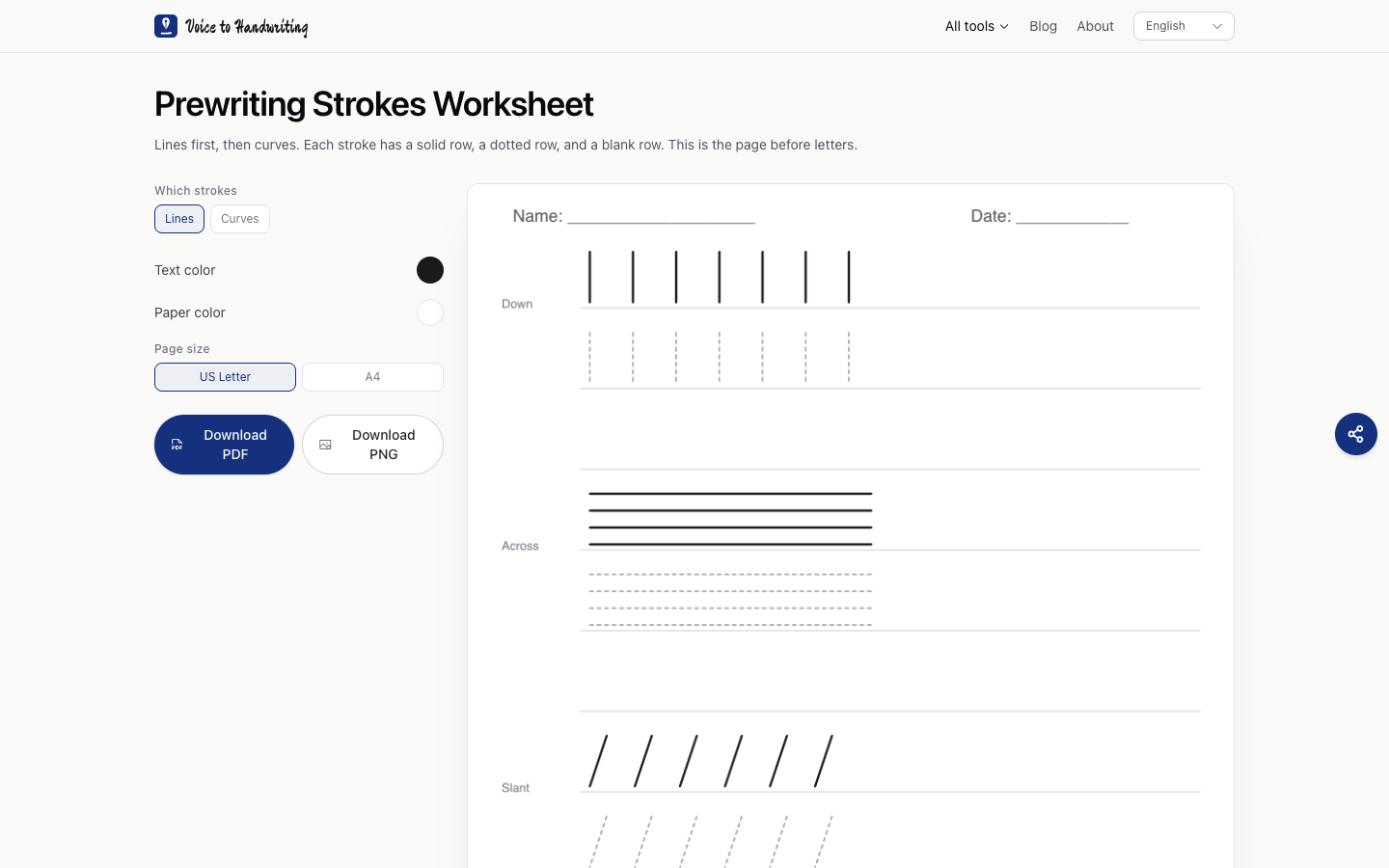 How to practice strokes before a child traces letters